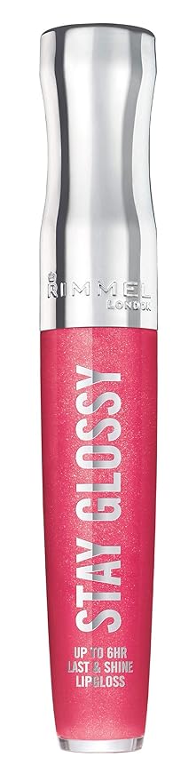 Rimmel Stay Glossy 6HR Lip Gloss, Ready to Flamingle, 0.18 Fl Oz (Pack of 2)