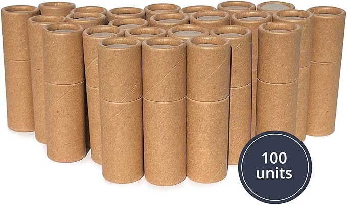 Push-Up Paperboard Lip Balm Tubes, Biodegradable