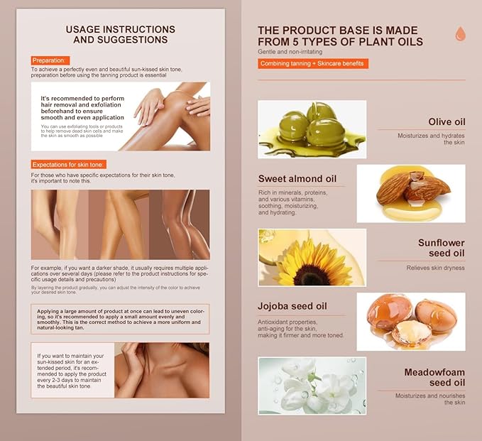 3-in-1 Tanning Oil,Summer Beach Tanning