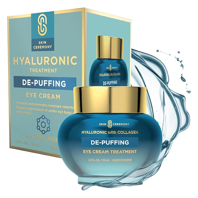 Hyaluronic acid & collagen de-puffing
