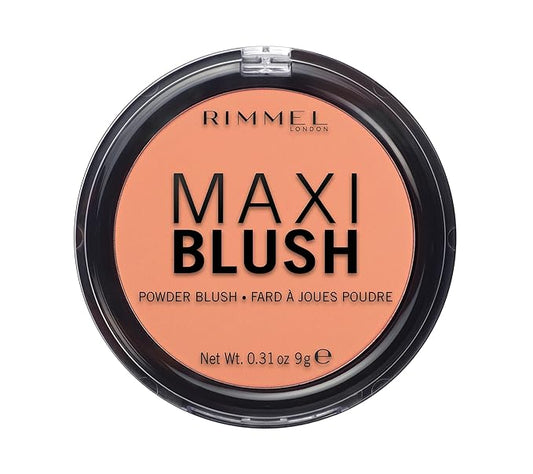 Rimmel London Maxi - 004 Sweet Cheeks - Blush Powder, Lightweight, Highly Pigmented, Blendable, 0.31oz