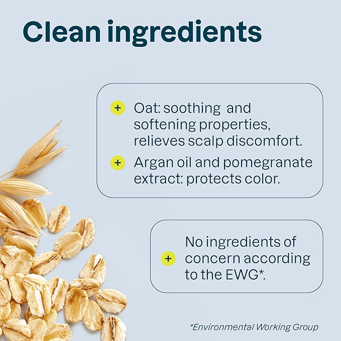 ATTITUDE Hair Shampoo for Sensitive Dry Scalp, EWG Verified, Soothing Oat, Protects Color, Naturally Derived Ingredients, Vegan and Plant-Based, Color Care, Argan Oil, 16 Fl Oz