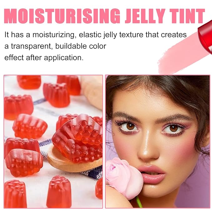 3 PCS Cooling Water Jelly Tint,Multi-Use Jelly Blush Cooling