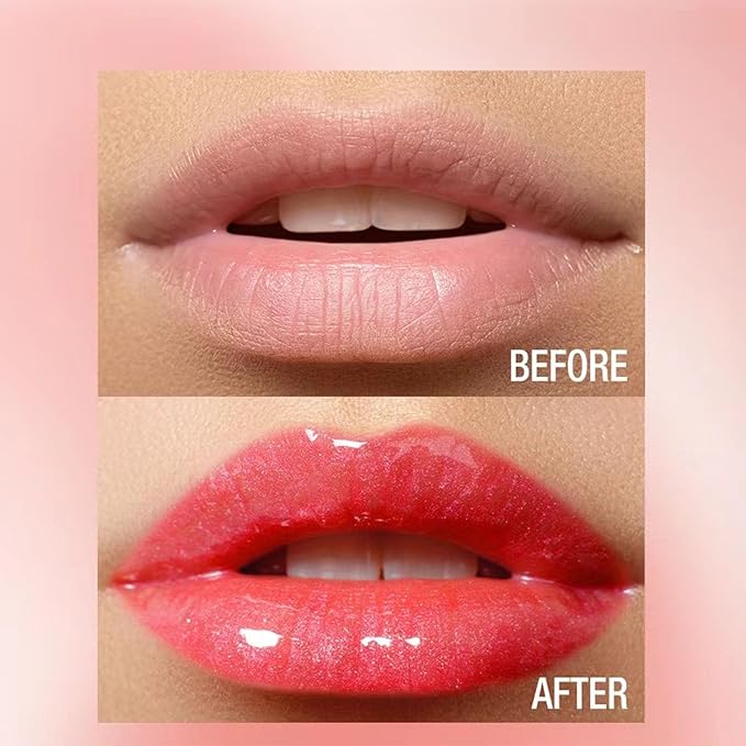 2 in 1 Nude Purple Shimmer lip gloss Lip Plumper Gloss Tinted Glitter Lipgloss Lipstick Moisturizing High Shine And Vegan Plumping Lip Gloss For Women Girls Long-Lasting Dry Lip Care base best(09 #)