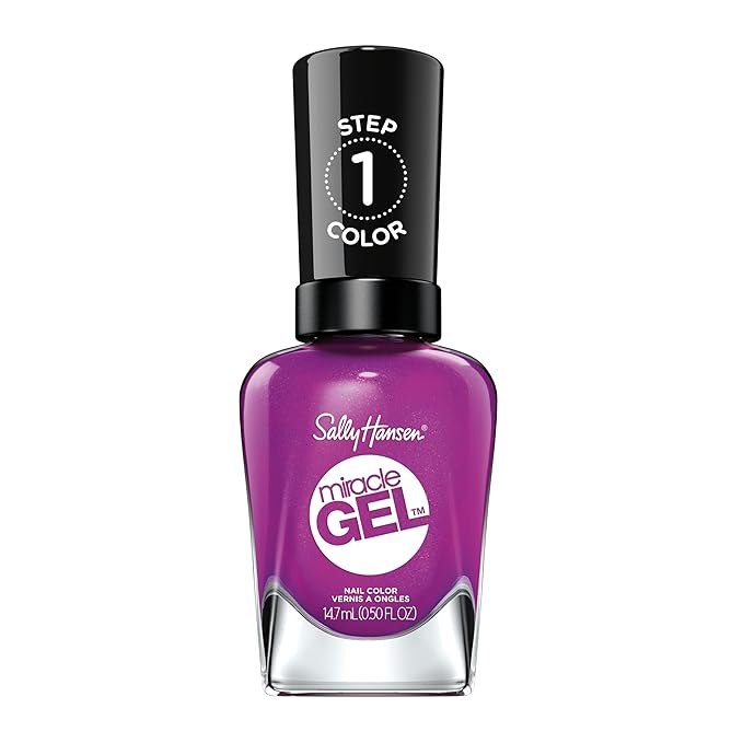 Sally Hansen Miracle Gel™, Hunger Flames, Long Lasting, Gel-Like Formula, No UV Lamp Needed, Purple Nail Polish