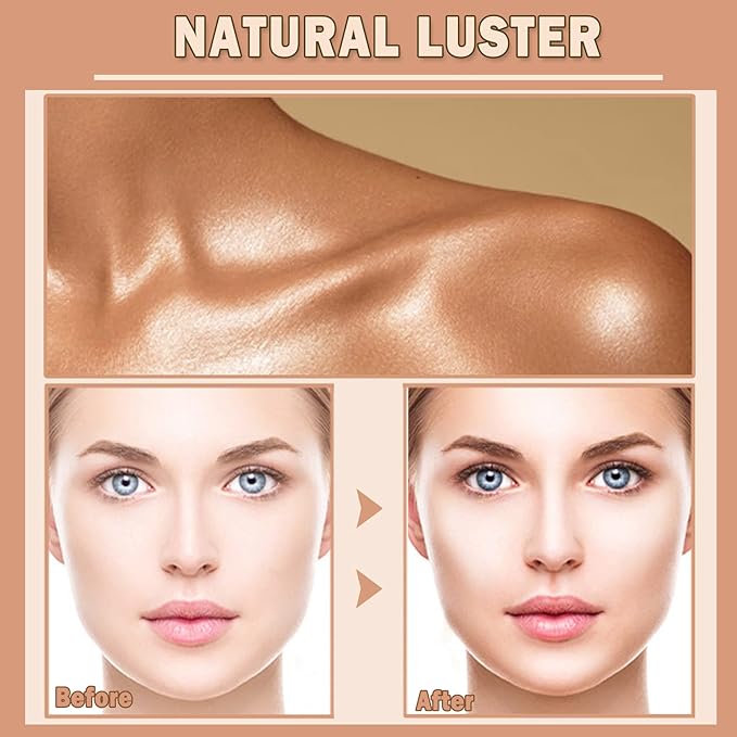 CAHIUYOA Cream Contour Stick,Highlighter Bronzer Stick Makeup Waterproof - 02