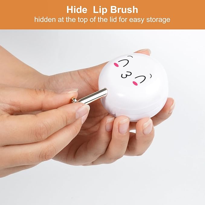 2 Pack Lip Balm Containers,Plastic Portable