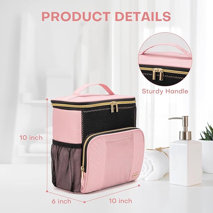 Women's hanging travel toiletry bag