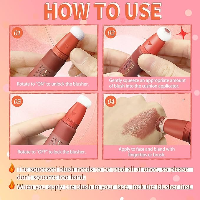 3 Color Liquid Blush,Soft Cream Lightweight Beauty Blush.(101#