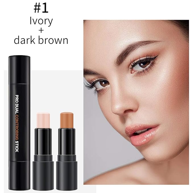 Double-End Contour Highlighter Stick, Face Contour Makeup Contouring