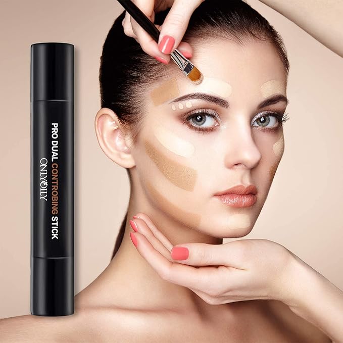 Double-End Contour Highlighter Stick Contour Stick, Face Highlighter,