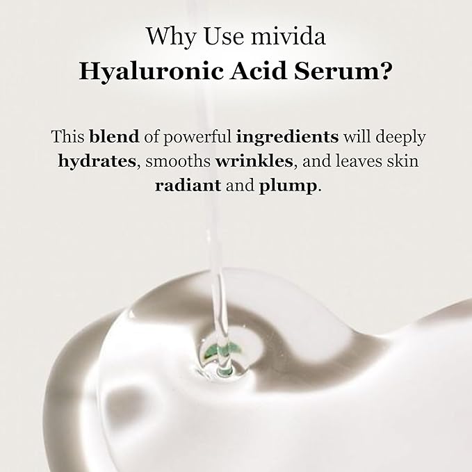 Ultimate Hydration & Anti-Aging Hyaluronic-Acid Facial Serum | with CoQ10, Vitamin B, Vitamin C & Chamomile Extract | Soothing, Plumping & Renewing | For Sensitive Skin | Non greasy 1 fl oz