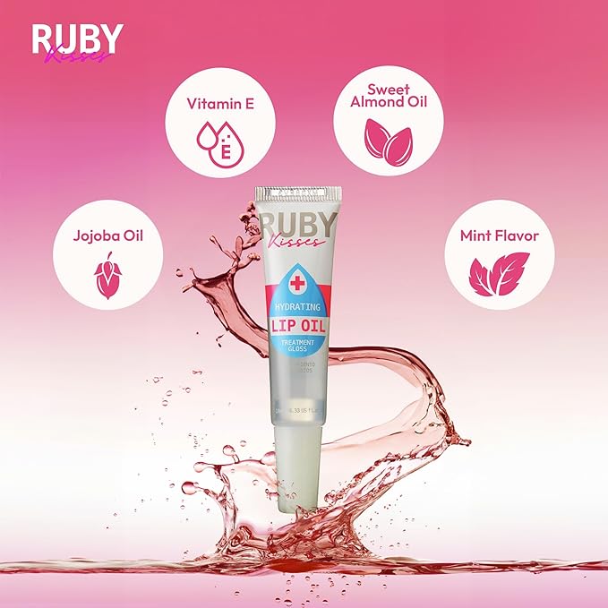 Ruby Kisses Hydrating Lip Gloss Clear Hydrating Lip Gloss (3 PACK)