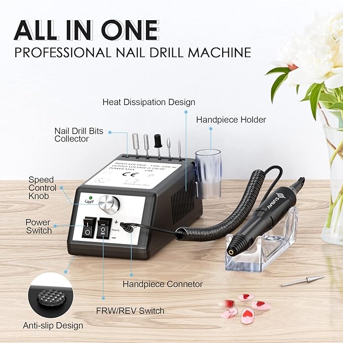 Professional electric nail drill machine