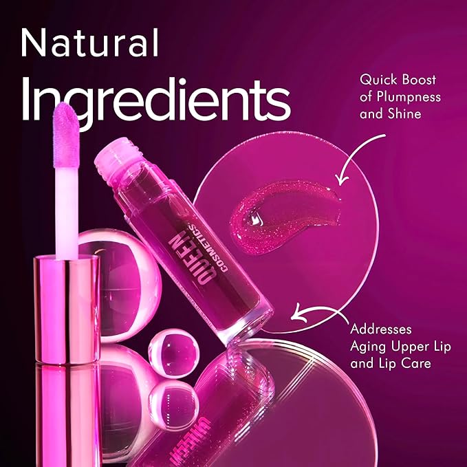 Queen Cosmetics Lip Plumper Gloss, 0.5 Long