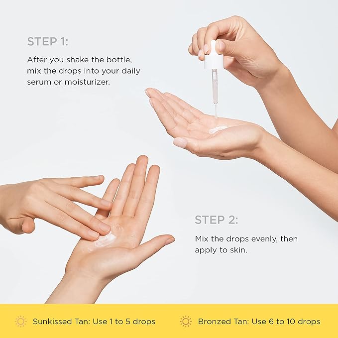 JOAH Self Tanner Drops, Medium/Deep, Vegan, Moisturizing, 1 Fl Oz