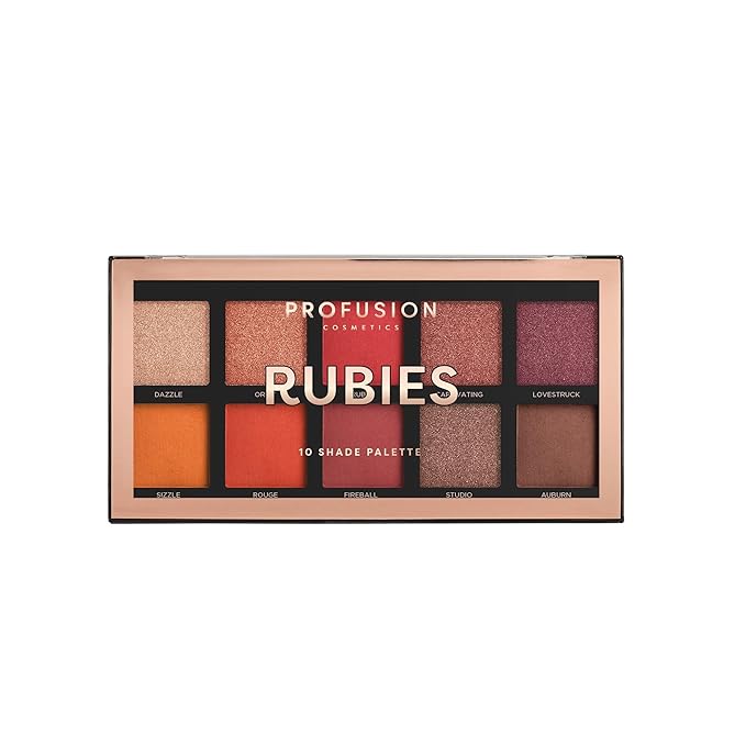 Profusion Cosmetics 10 Shade Eyeshadow Palette, High Pigmented