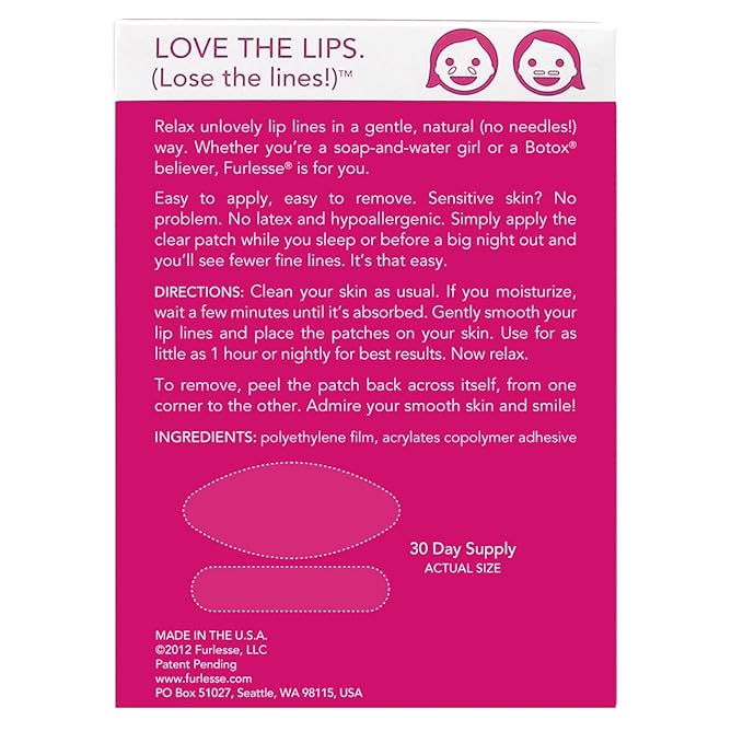 Furlesse Lip-Sticks Wrinkle Patches, Overnight Anti-Wrinkle Anti-aging