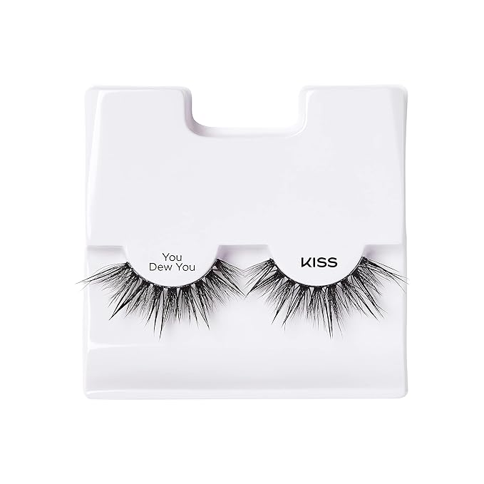 KISS Halloween Lash Drip False Eyelashes, Spiky X Boosted Volume, Unique Wet Look Hydrated Effect, Multi-Length Rewearable Fake Eyelashes, Wispy Crisscross Lash Pattern, Style ‘You Dew You’, 1 Pair, Packaging May Vary