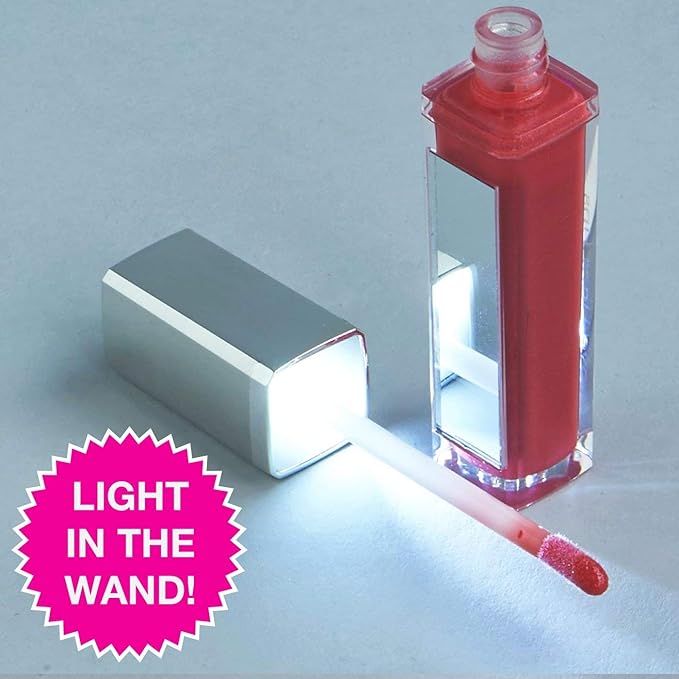 Love Light Lips Lip Gloss - Hydrating & Moisturizing Lip Makeup with Jojoba, Shea Butter, Vitamin E and Aloe. LED Light in the Wand and Mirror on the bottle, Cruelty-Free and Paraben Free (Bliss)