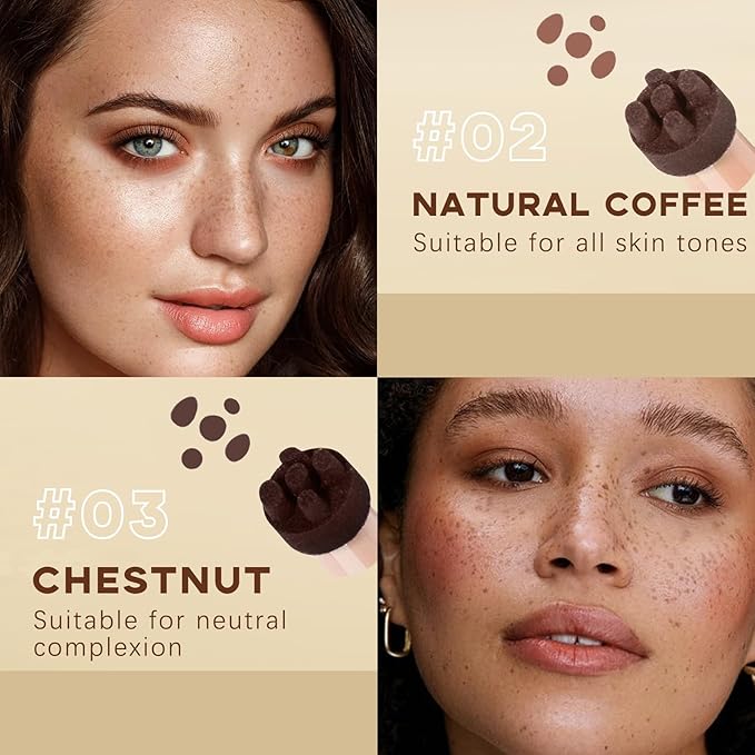 2 Colors Freckle Stamp Pen, Natural Like Freckle Makeup #Coffee&Chestnut