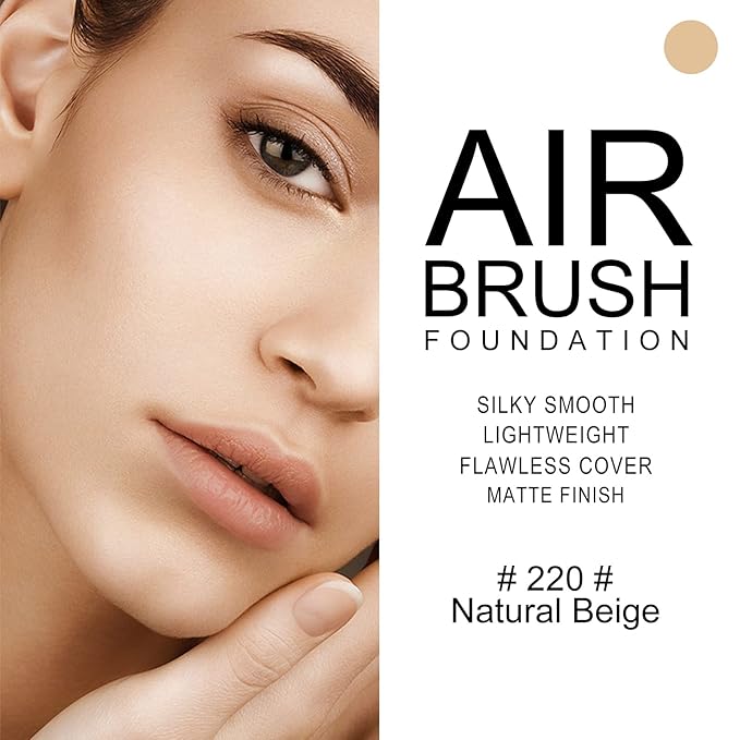 KYDA AirBrush Foundation Spray, Silky Foundation Mist Makeup, Natural Beige