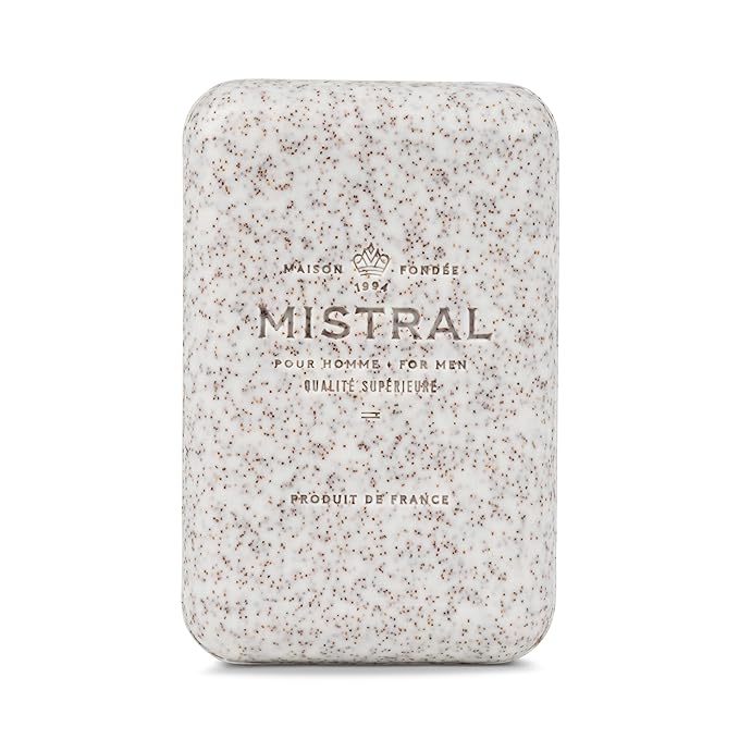 Mistral Bar Exfoliating Body Soap, Cool Marine, Large Bar