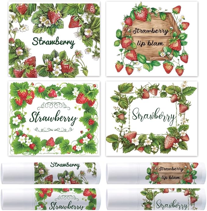 OLYCRAFT 100Pcs Self-Adhesive Lip Balm Tag