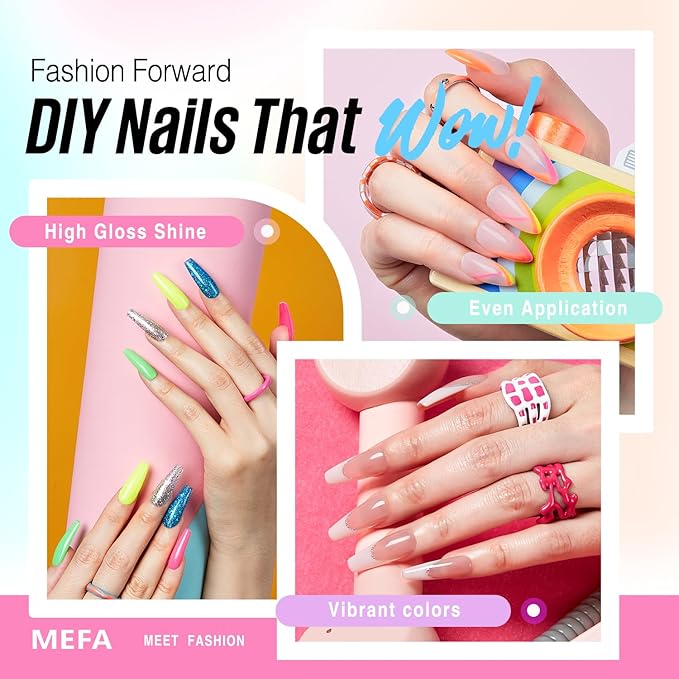 Mefa 54pcs gel nail polish