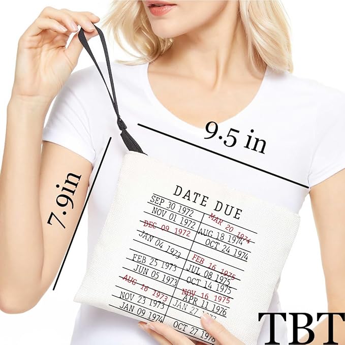 Funny librarian gifts makeup bag