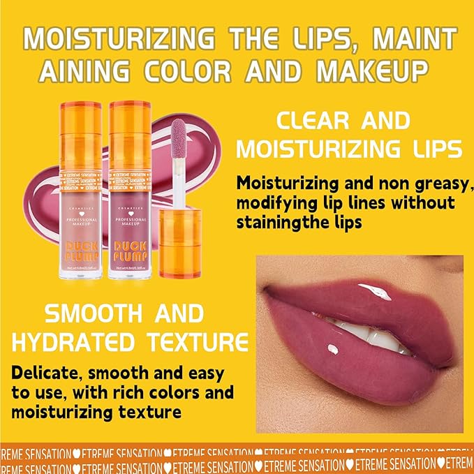 Super Lustrous Lip Oil, Non-Sticky, Hydrating, Hypoallergenic, Waterproof, High Shine Finish (03# Honey Nude)