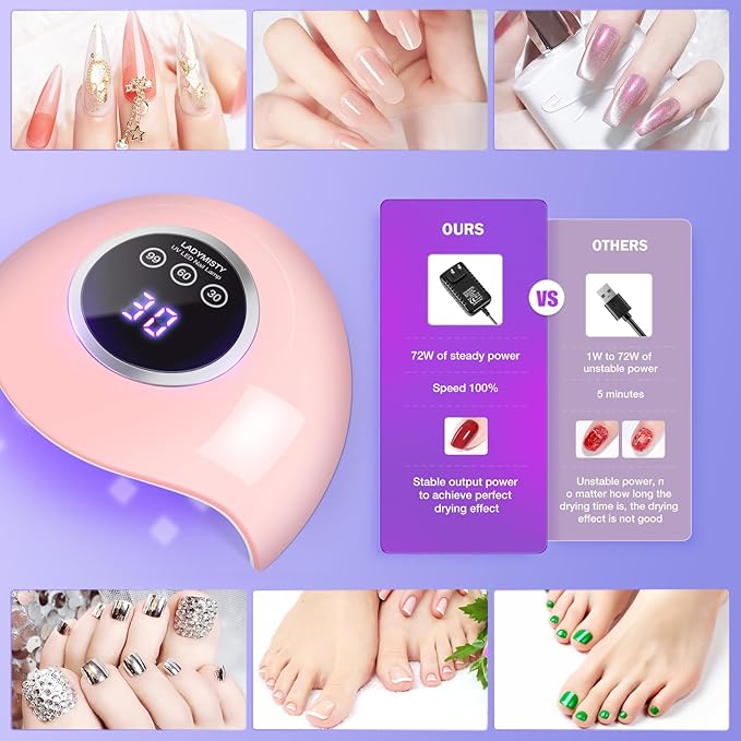 72W UV LED Nail Lamp