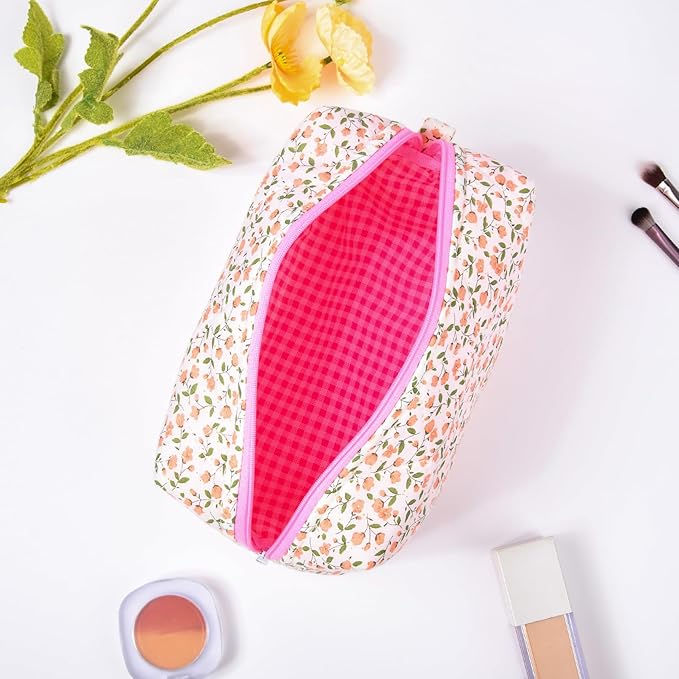 Soidram pink makeup bag floral