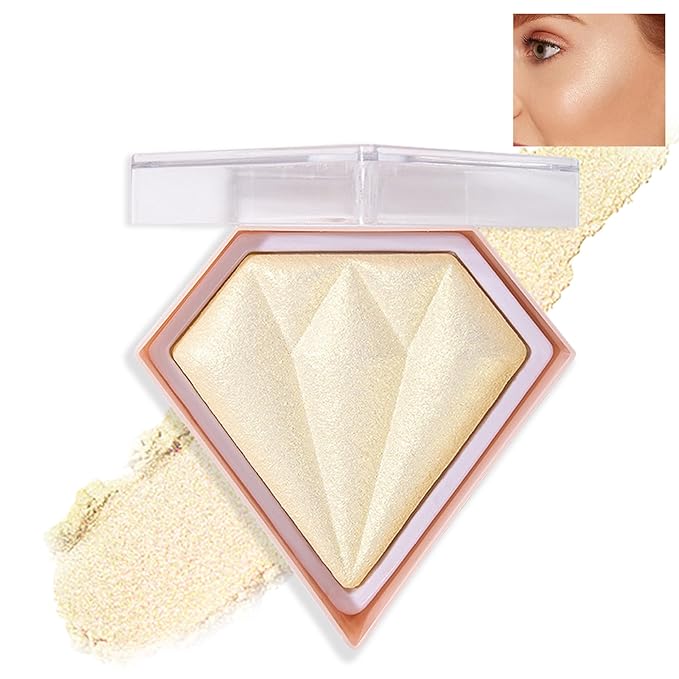 White Highlighter Makeup Palette Face Highlighter Powder Iluminadores Quicksand Gold