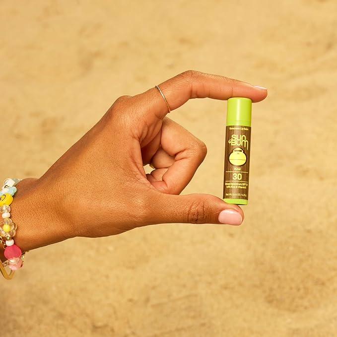 Sun Bum SPF 30 Sunscreen Lip Balm | Vegan and Hawaii 104 Act Compliant (Octinoxate & Oxybenzone Free) Broad Spectrum Natural Lip Care with UVA/UVB Protection |Kiwi Flavor| .15 oz