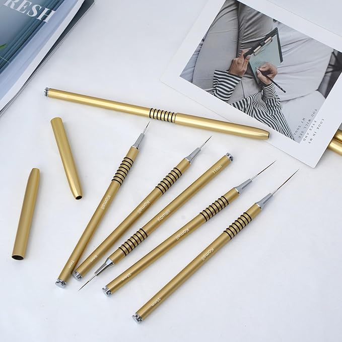 Nail art liner brushes, 6pcs