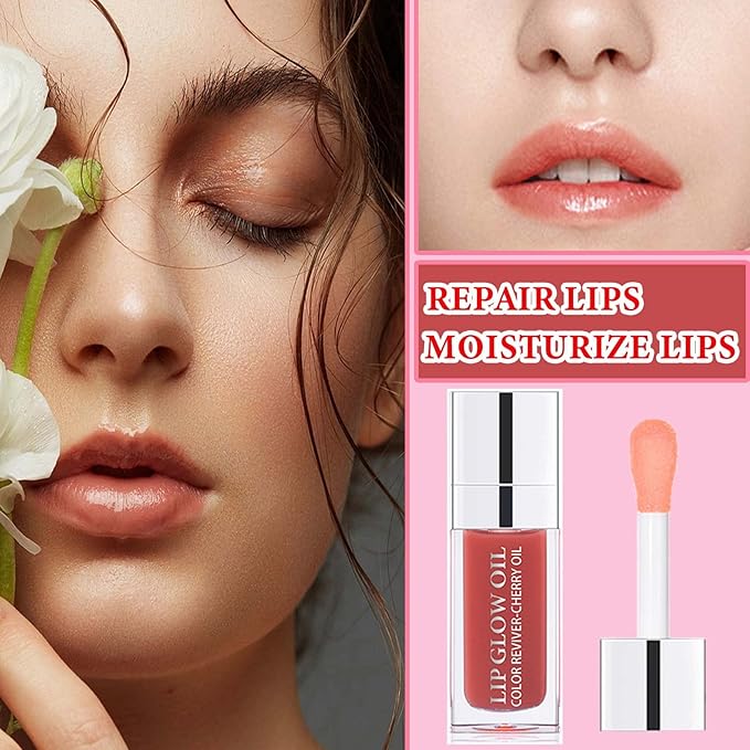 Lip Glow Oil,Hydrating Plumping Lip Tint