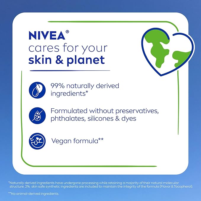 NIVEA Dewy Lip Balm with Hyaluronic Acid, Skin Care Gifts for Mom, Leaves Visibly Less Noticeable Lip Lines and No Waxy Feel, 0.18 Oz, Pack of 4