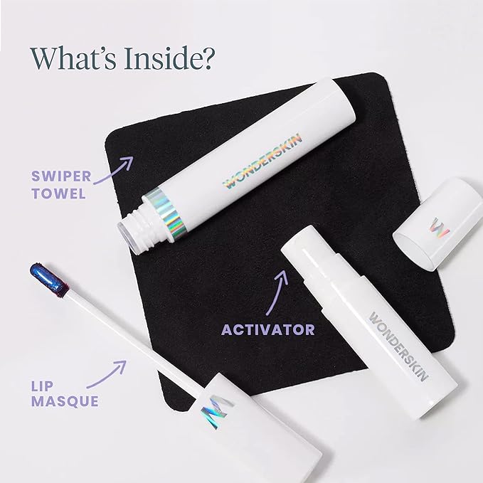 Wonderskin Wonder Blading Lip Stain Peel Off and Reveal Kit - Long Lasting, Waterproof Pink Lip Tint, Transfer Proof Natural Makeup Stain Kit (First Kiss)