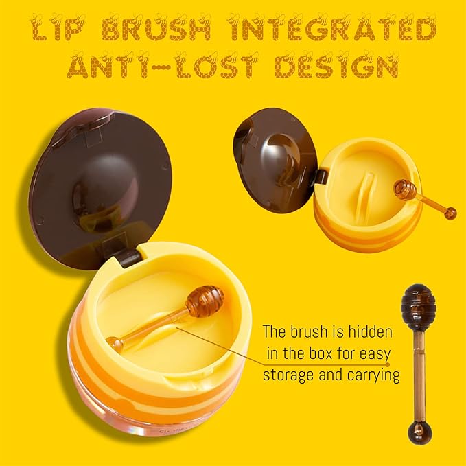 2PCS Bee Lip Balm Honey Pot, Sleeping