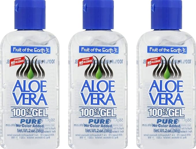 Fruit of the Earth Aloe Vera Gel, 2 oz (56 g) (Bundle of 3)
