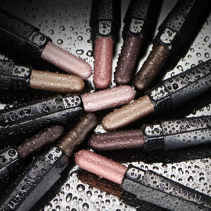 Neutral Eyeshadow Stick Makeup Set, Metallic Shimmer Matte Cream Eye Shadow Eyeliner Brightener Pencil Crayon - Classic 6PCS A004