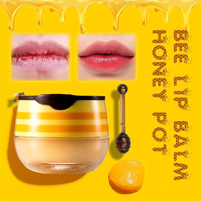 2PCS Lip Balm Honey Pot, Honey Sleeping