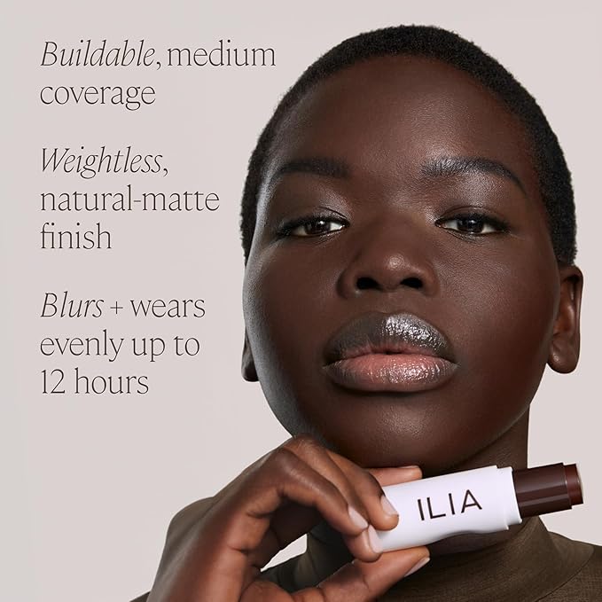 ILIA - Skin Rewind Complexion Stick - Foundation + Concealer + Skincare | Non-Toxic, Vegan, Cruelty-Free, Clean Makeup (20N - Iroko, 0.35 oz | 10 g)