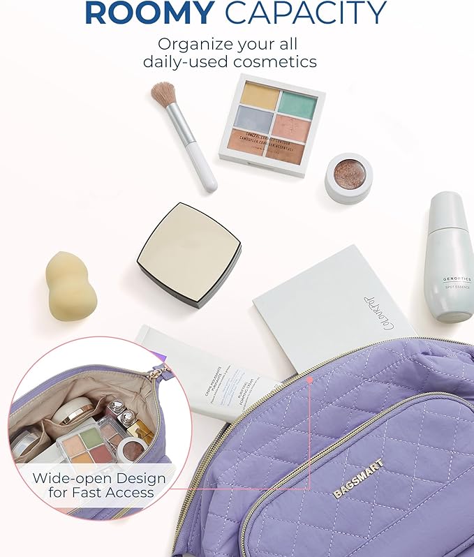Bagsmart makeup bag, travel cosmetic
