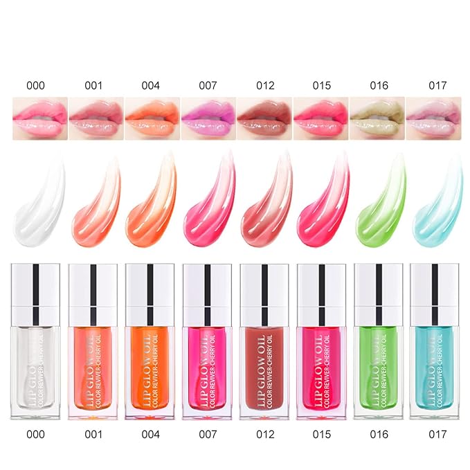 Hydrating Lip Glow Oil 7 Colors Moisturizing Lip Hydrating