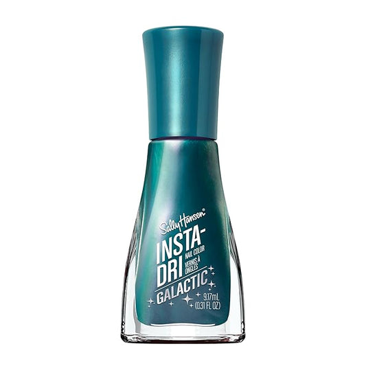 Sally Hansen Insta-Dri Galactic, Astro-Nautical, Quick Dry, Long Lasting, Semi Opaque, Shimmery Blue Nail Polish