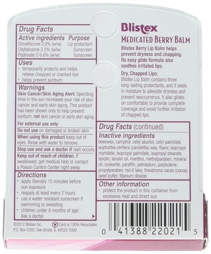 Blistex Berry Medicated S Size, 1