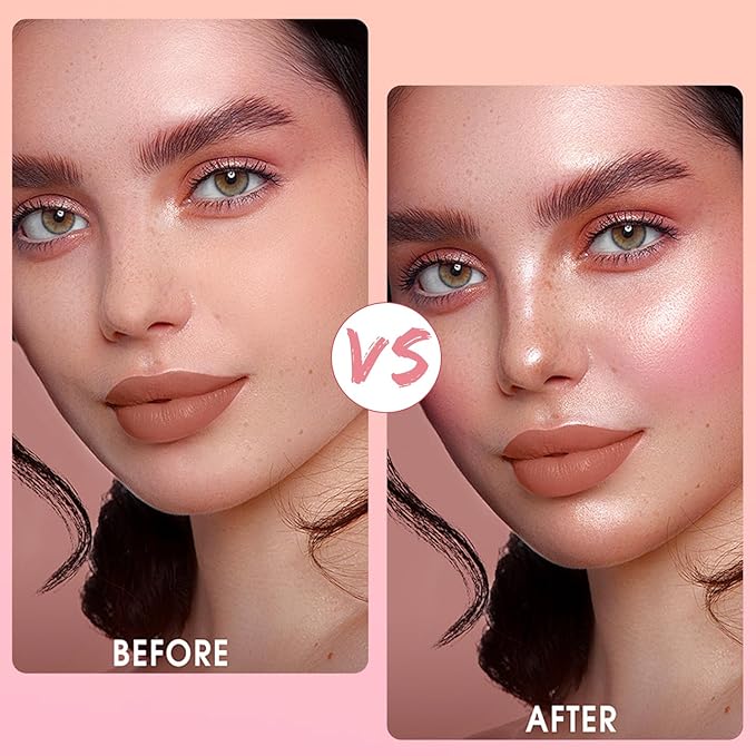 Embossed Smooth Powder Blush Palette for Cheeks,Matte Face