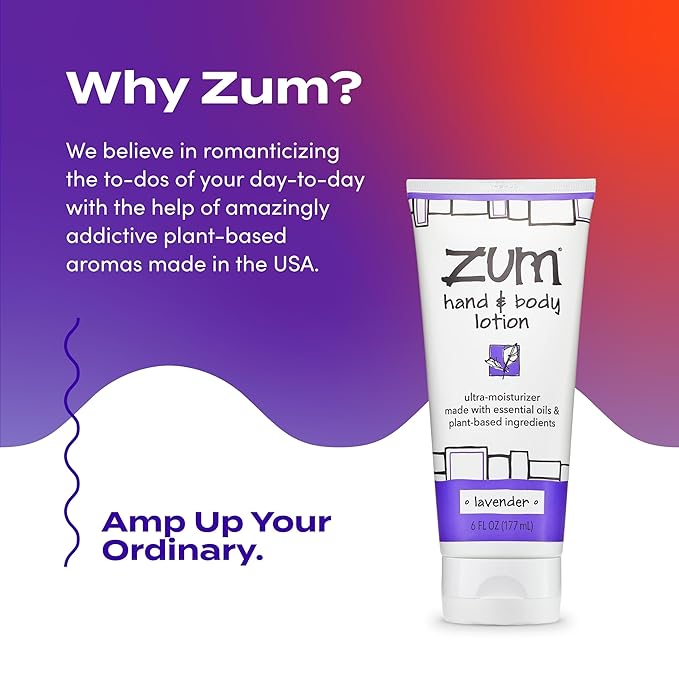 Zum Indigo Wild Hand & Body Lotion - Natural Hand Lotion for Dry Hands - Body Lotion for Women & Men - Body Moisturizers Include Shea Butter, Jojoba Oil & More - Lavender Scent - 6 fl oz (2 Pack)